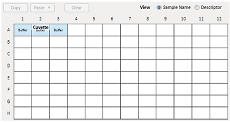 Template editor for a cuvette section