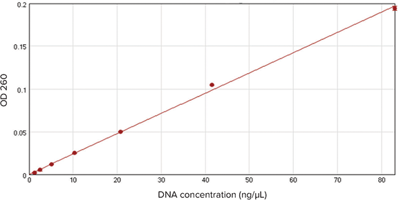 DNA standard curve