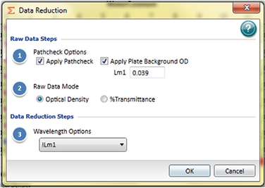 Data Reduction dialog box