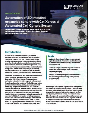 3D intestinal organoids culture app note