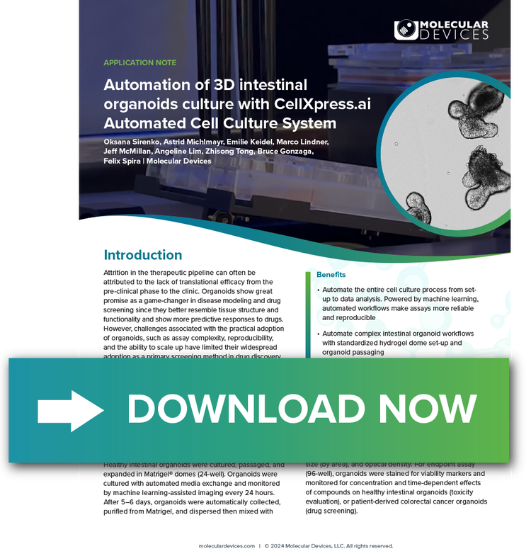 3D intestinal organoids culture app note