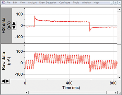 HumSilencer (HS) measurement of macroscopic currents from excised patches
