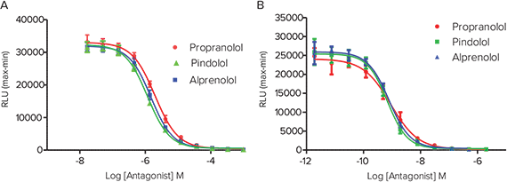 Antagonism of isoproterenol and salbutamol