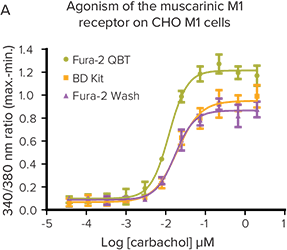Agonism of the muscarinic M1 receptor on CHO M1 cell