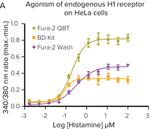 Agonism of the endogenous H1 receptor on HeLa cell